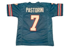 UNSIGNED CUSTOM Sewn Stitched Dan Pastorini Blue Jersey - M, L, XL, 2XL, 3XL
