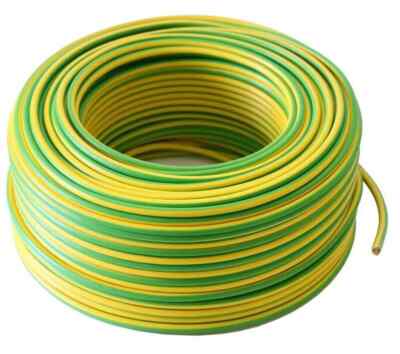 50m Erdungskabel 10mm2 H07V-K PVC grün-gelb flexible Aderleitung für PV-Anlagen