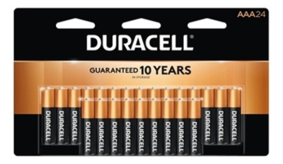 24 Duracell AAA Alkaline 1.5V Batteries