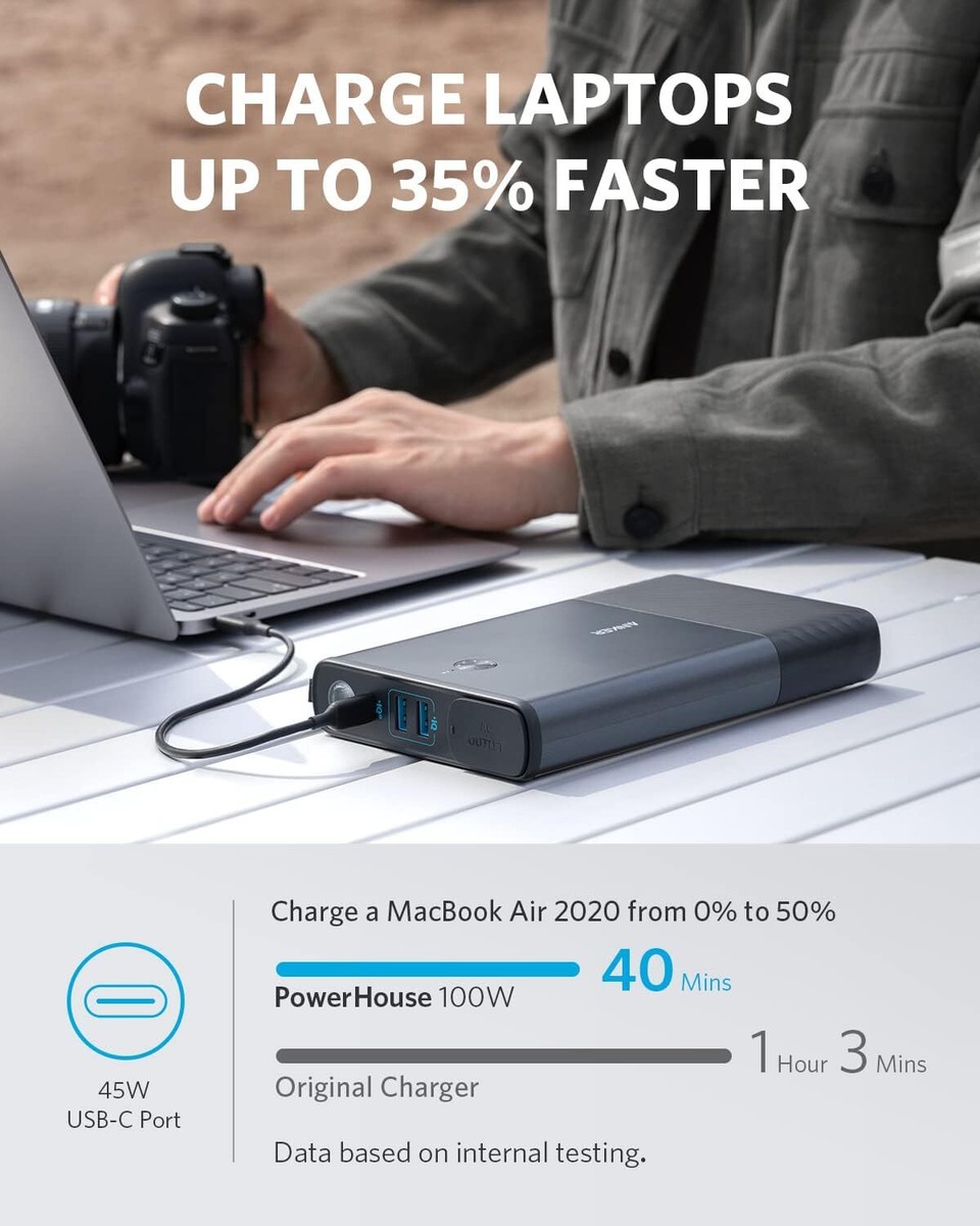 ⭐️未使用品⭐️Anker PowerHouse 90 USB-C 45W出力 Amazon.com: Anker Powerhouse 90,87.6Wh 便攜式充電器,附100W