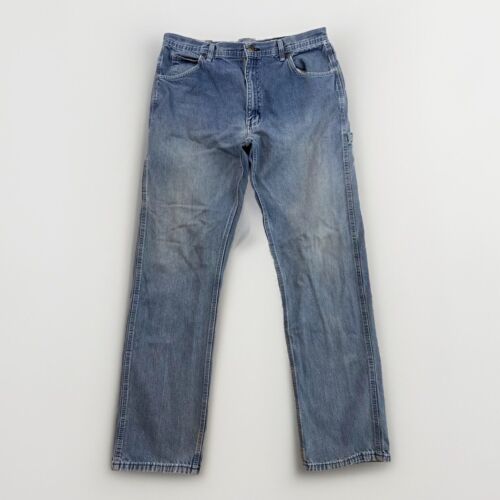 Key Carpenter Jeans 36x34 Straight Classic Utility Pockets Work Pants Distressed