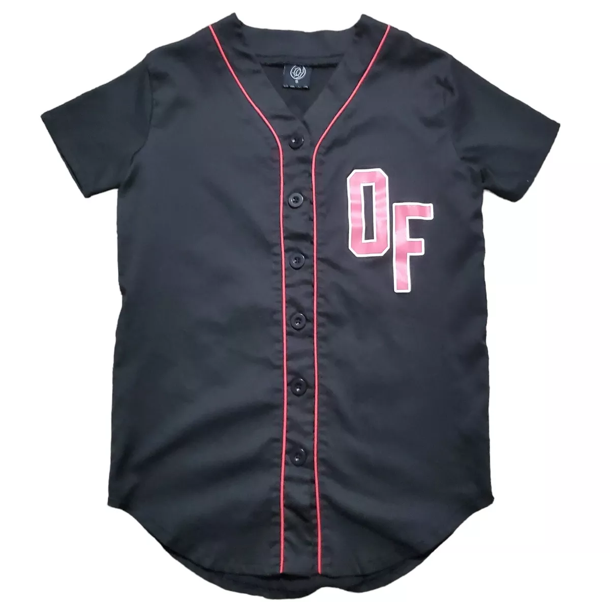 Odd Future Womens Size Small Black Pink Baseball Jersey Button Up
