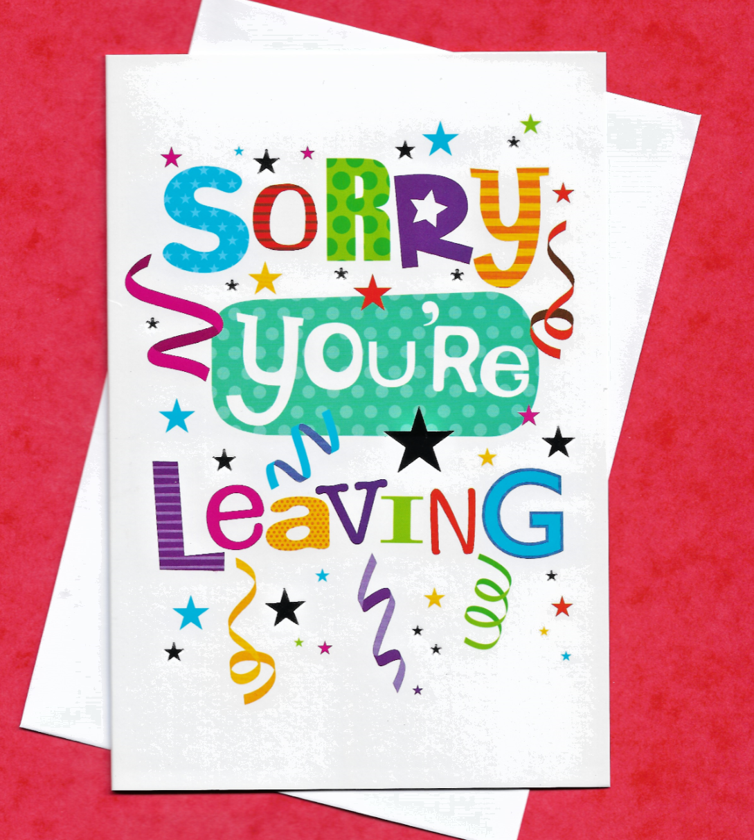 Sorry You're Leaving Card Work Colleagues Job Male Female New Job 19x13cm