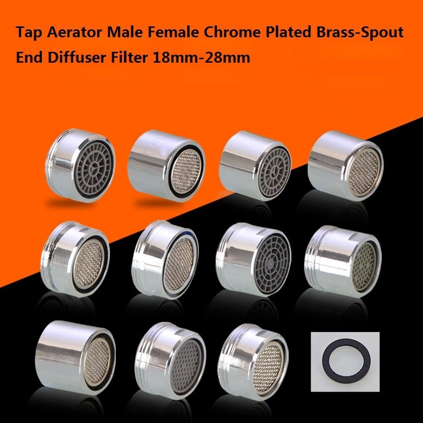 Tap Aerator Male Female Chrome Plated Brass-Spout End Diffuser F