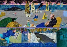 POSSENTI ANTONIO - Oltremare - Serigrafia materica XXL a tiratura limitata