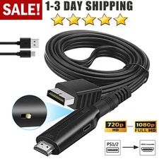 For Sony PS1 PS2 to HDMI Adapter Cable Game Console Audio Video Converter Cable
