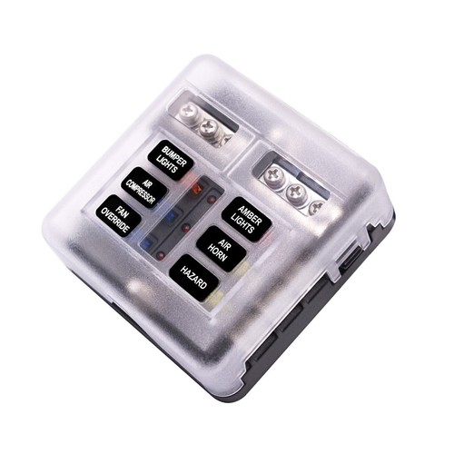 1PCS 6 Ways Blade Fuse 32V Car Boat Fuse Box Holder W/ Power Panel Board Camper - Picture 16 of 18