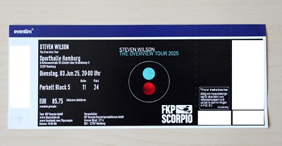 Steven Wilson - Konzertkarte - Hamburg 03 Juni 25 - Originalpreis - Reihe 11