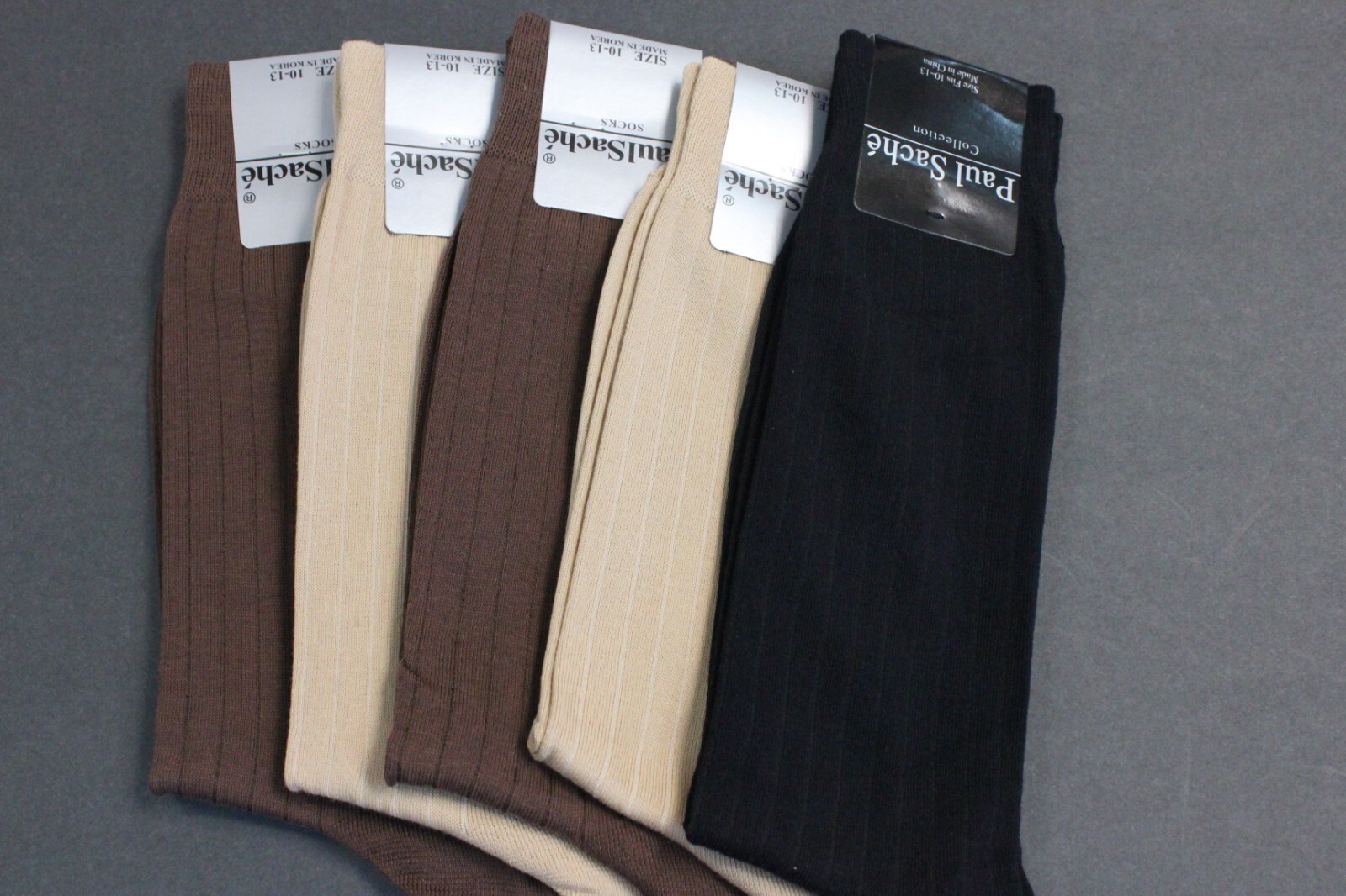 5 Pairs MEN'S DRESS SOCKS SIZE 1013 shoe 811 COTTON Brown Black Tan