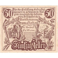 [#288151] Austria, Gramastetten, 50 Heller, paysage, 1920, AU, Mehl:FS 256