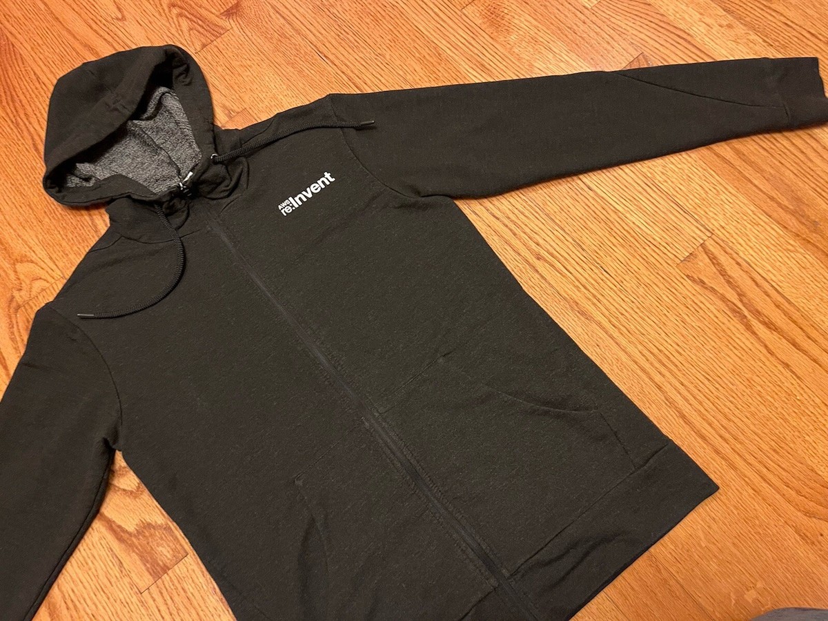 AWS Amazon Hoodie Sweatshirt Re:Invent XS EC2 Zip Extra Small