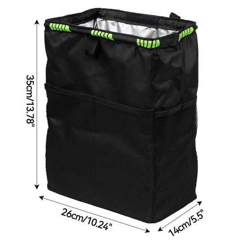 Car Trash Bag Litter Can Garbage Bin Seat Organizer Storage Box For Van Truck - Foto 3 di 8