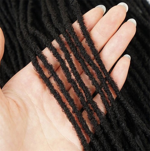 18" Thin Faux Locs Crochet Braid Hair 27 Strand Sister Locks Dreadlock Extension - Picture 2 of 26