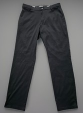 Nike Dri-Fit Golf Chino Pants Trousers Black Embroidered Swoosh Logo 34x32 JBHS