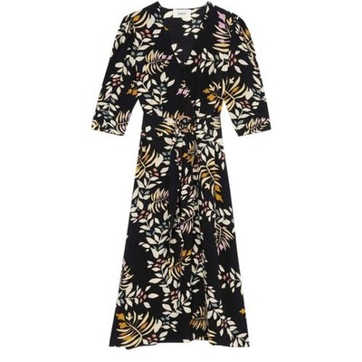Ba&sh  Chrissy Floral Print Wrap Dress Multicolor Size US L / 3 NWT