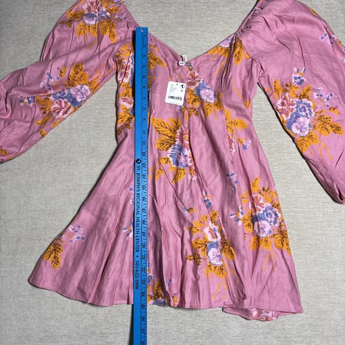 Womens Free People Francesca Floral Print Pink Dress NWT MSRP $128 Size S - Picture 5 of 13