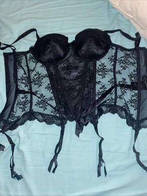 Guêpière Marke H&M mit sehr sexy BH Farbe schwarz verschleiert Größe (36) S-M