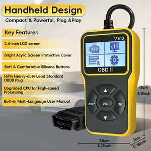 OBD2 Lecteur de code du scanner - Outil de diagnostic vérifier moteur toutes les voitures