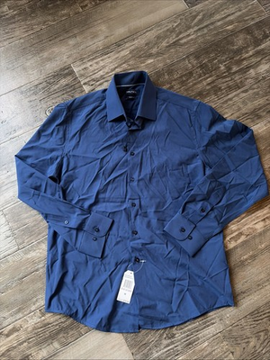 #ad #ad Nautica Performance Super Shirt Slim Long Sleeve Blue 15 15.5 32 33 Medium $22.00