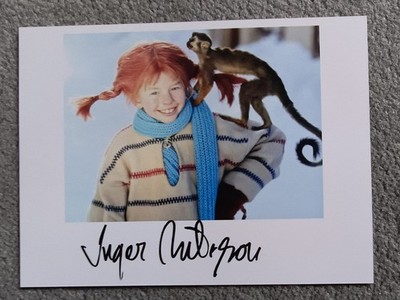 Inger Nilsson SWE Pippi Langstrumpf 13x17 seidenmatt Foto handsigned ! RAR ! TOP