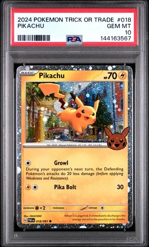 2024 POKEMON TRICK OR TRADE #018 PIKACHU PSA 10