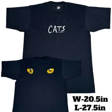 VTG 1981 USA Made CATS Broadway Musical Eyes Graphic Single Stitch T-Shirt Sz LG