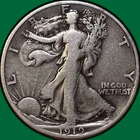 1919-S Walking Liberty Half Dollar Choice Fine F+/VF Coin #35576