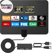 TV Antenna Indoor - Local Channels Digital TV Antenna - Supports 4K 1080P - with