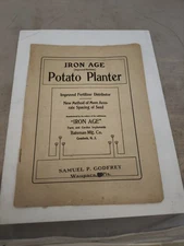 Bateman Mfg. Co. Iron Age Potato Planter Brochure 1910s Waupaca WI