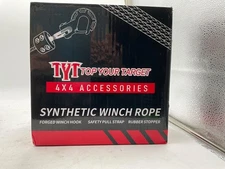 TYT Synthetic Winch Rope Kit-1/2" x 92'w/32000 lbs Strength