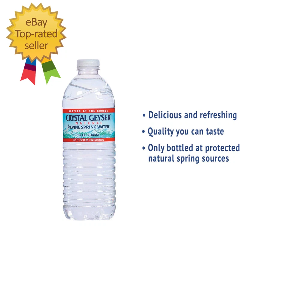 Géiser de cristal agua de manantial alpina natural, 16,9 onzas, 35 botellas Foto 4 de 4