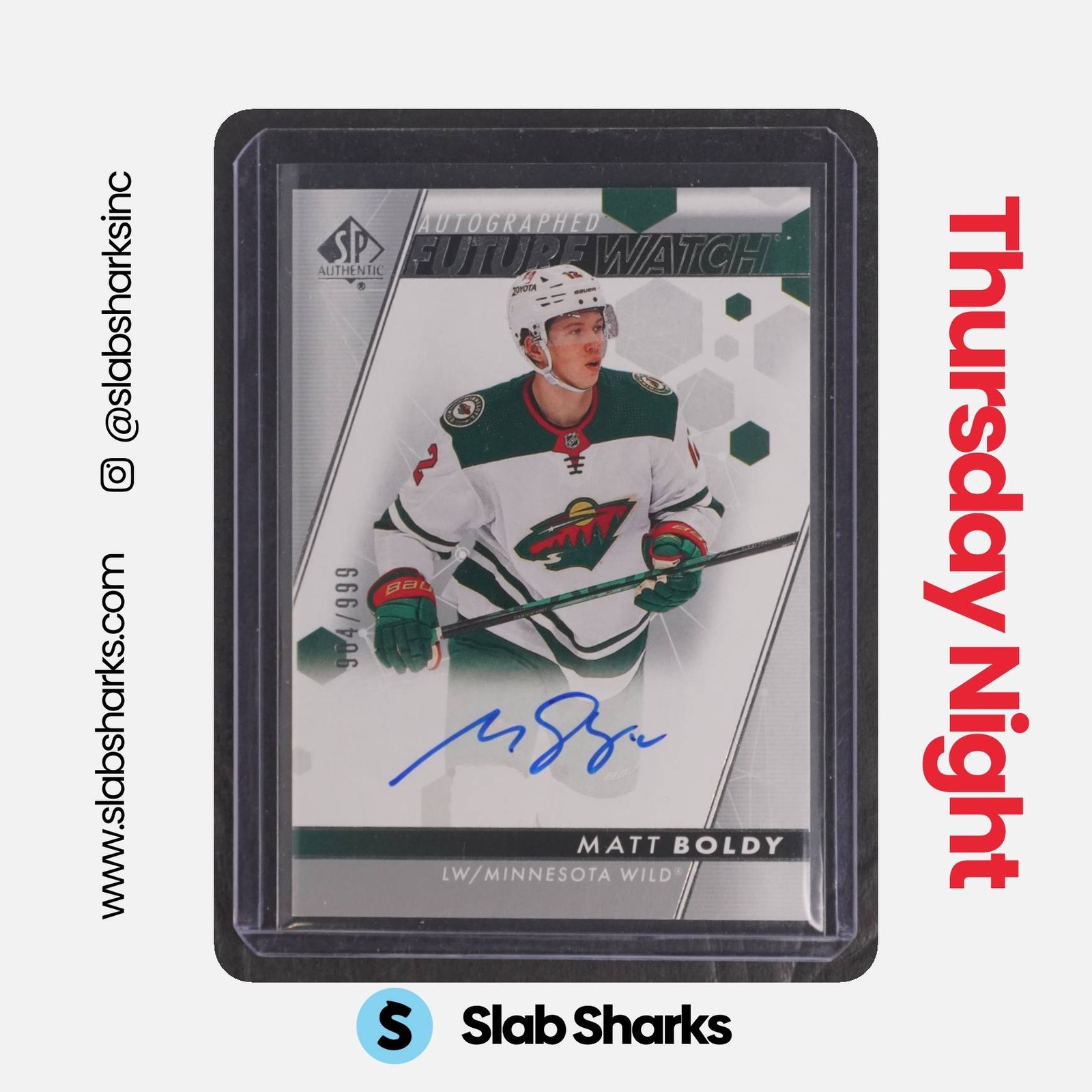 2022 UPPER DECK SP AUTHENTIC #101 MATT BOLDY FUTURE WATCH AUTO ROOKIE RC /999