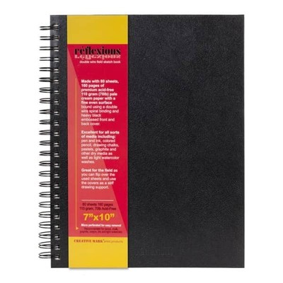 Creative Mark Reflexions Spiral Bound Field Sketch Books - 7'' x 10'' - 20 Pack
