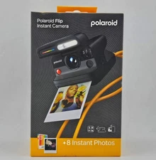 Polaroid Flip Bundle Film Camera Black + 8 Instant Photos ***BRAND NEW***