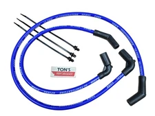 Tons Blue Silicone 10mm Spark Plug Wires Harley H-D FLT FLHT FLHR FLTR 2009-2015