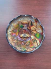 Nice Purple Northwood Carnival Glass Peacock & Urn Sauce Bowl