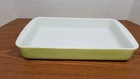 Vintage Pyrex Glass Baking Dish Lime Green 2 Qt Rectangle Casserole #232