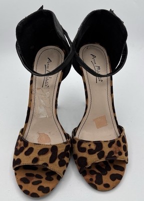 Anne Michelle Enzo-33 Leopard Single Strap Heels Size 7