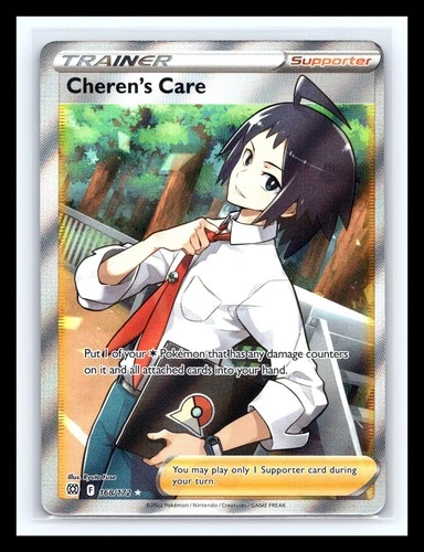 💥 Cheren's Care 168/172 Brilliant Stars Ultra Rare Full Art Holo Pokemon