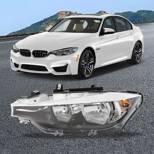 For 2016-2018 BMW 3 Series 320i 340i 330i Halogen Left Driver Headlight LED DRL Foto 3 de 4