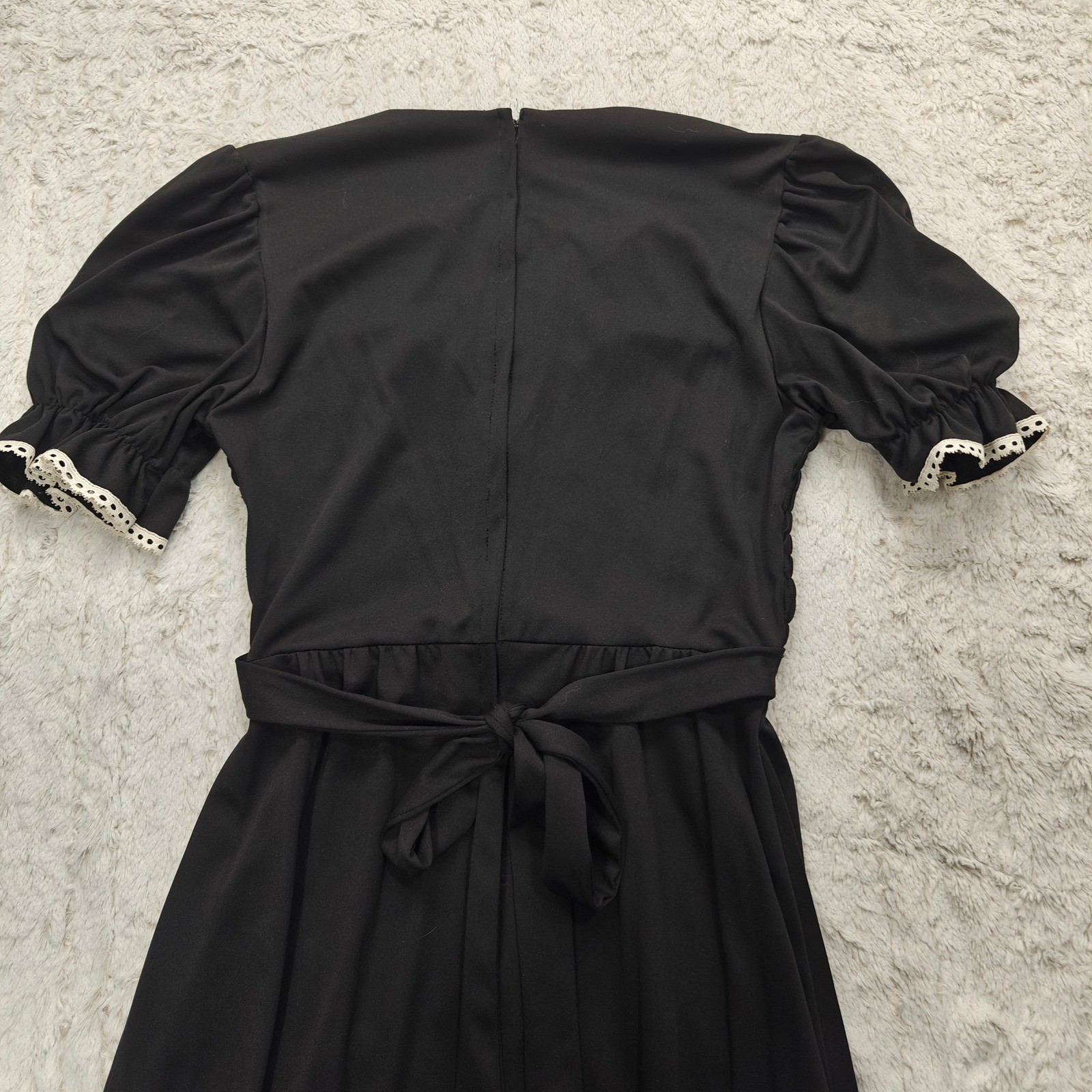 VTG Victorian Gothic Dress Womens Union Made Whimsigoth Romantic Vamp Lace image 8