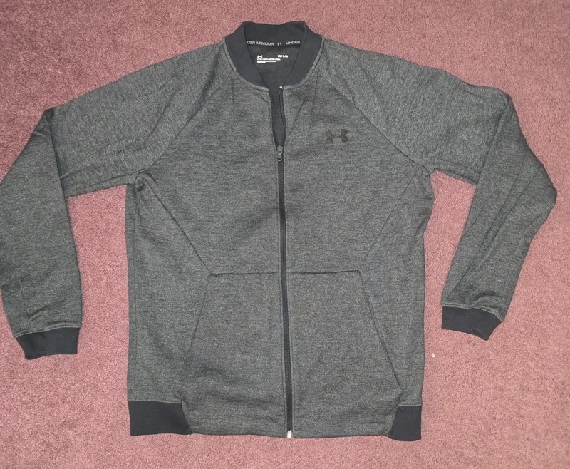 UA Jacket Dark Grey Size Large Fitted Under Armour Full Zip