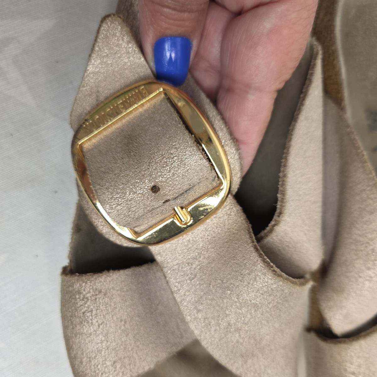 Birkenstock Big Buckle Siena Washed Metallic Rose Gold Sandals Size 10 View 4