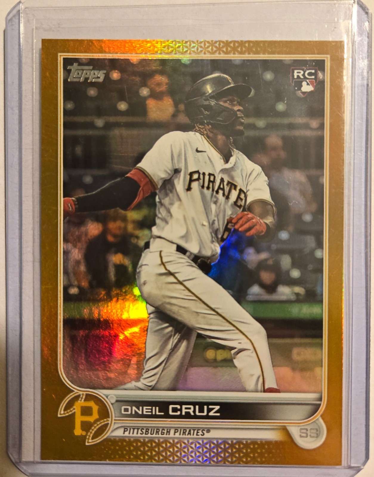 Oneil Cruz 2022 Topps Series 2 ROOKIE GOLD FOIL Card #537 Pittsburgh Pirates RC