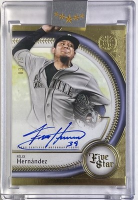 2025 Topps Five Star Autograph Aqua Felix Hernandez Seattle