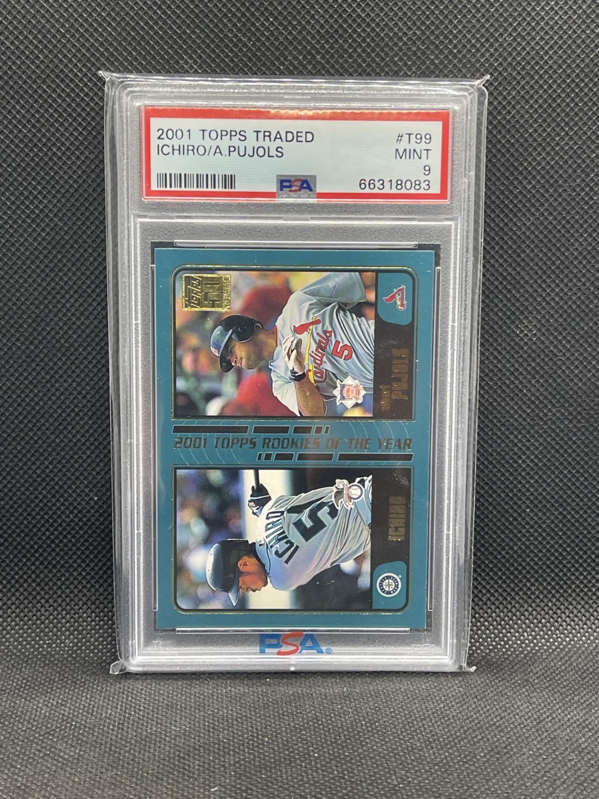 2001 Topps Traded & Rookies - Albert Pujols, Ichiro Suzuki #T99 (RC) PSA 9