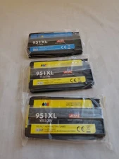Lot of 3 Jumi 951XL Compatible Ink  2 Yellow 1 Cyan Replacement for HP 