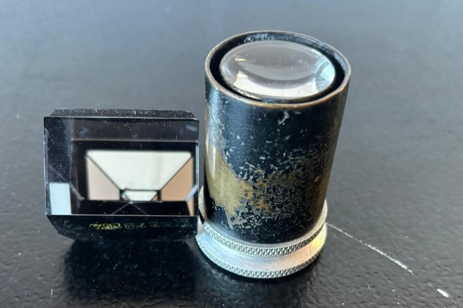 Wray London eyepiece with mount/tube, CAMERA PRISM Vintage