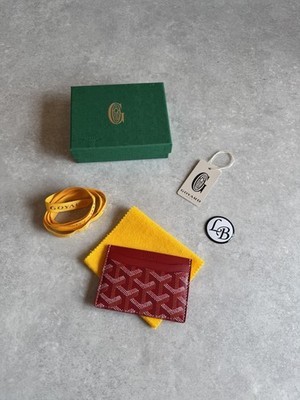 GOYARD - Cherry Red Saint Sulpice Canvas Wallet / Card Holder | eBay