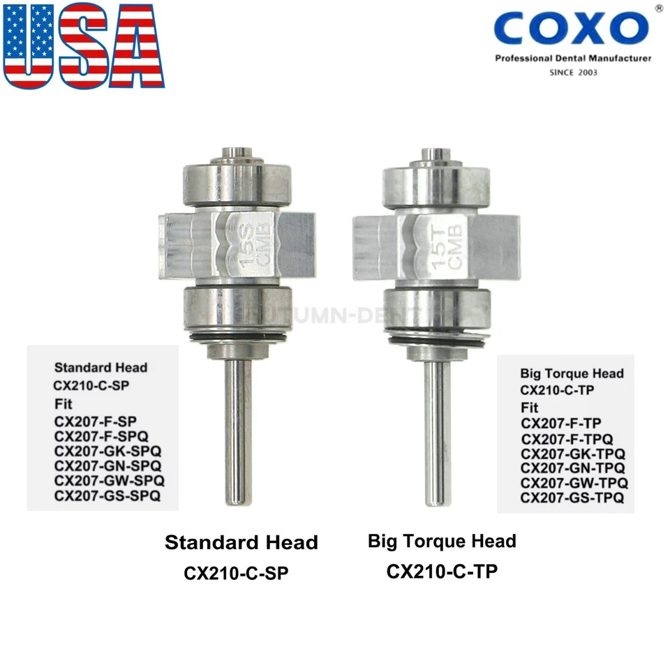 US COXO Dental Turbine Cartridge Rotor For CX207-G CX207-F Handpiece YUSENDENT - Image 2 of 4